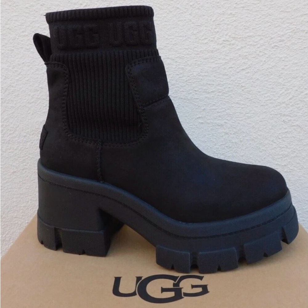UGG Black Chunky Sole Boots
